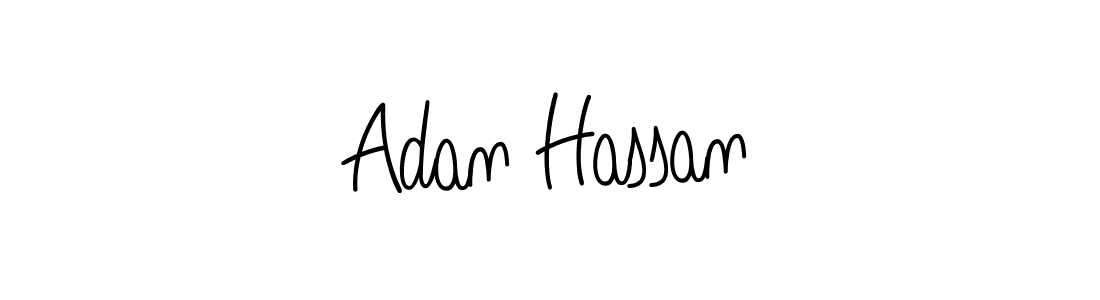 How to make Adan Hassan name signature. Use Angelique-Rose-font-FFP style for creating short signs online. This is the latest handwritten sign. Adan Hassan signature style 5 images and pictures png