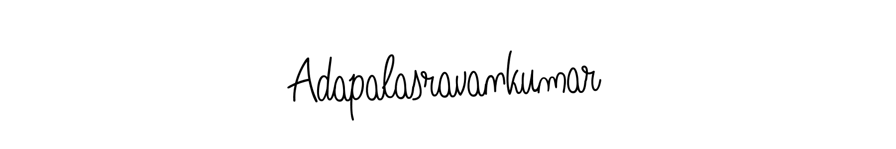 Make a beautiful signature design for name Adapalasravankumar. With this signature (Angelique-Rose-font-FFP) style, you can create a handwritten signature for free. Adapalasravankumar signature style 5 images and pictures png