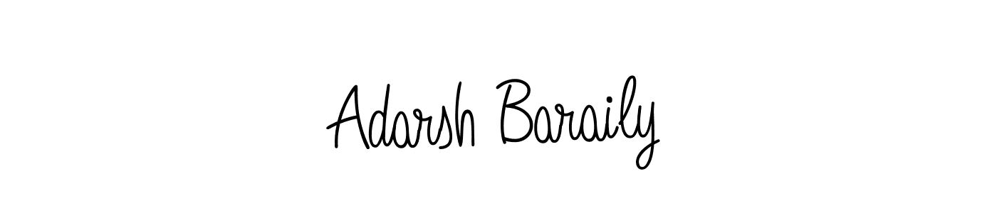 Make a beautiful signature design for name Adarsh Baraily. With this signature (Angelique-Rose-font-FFP) style, you can create a handwritten signature for free. Adarsh Baraily signature style 5 images and pictures png