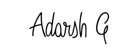 A sleek calligraphic signature for name Adarsh G utilizing Angelique-Rose-font-FFP styling. Great for adding personal signatures to photos and art. Adarsh G signature style 5 images and pictures png