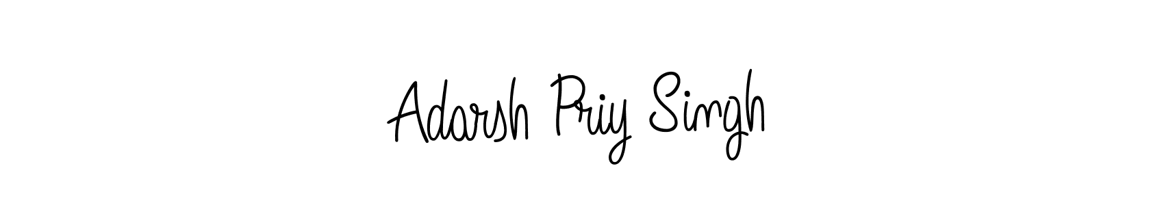 Make a beautiful signature design for name Adarsh Priy Singh. With this signature (Angelique-Rose-font-FFP) style, you can create a handwritten signature for free. Adarsh Priy Singh signature style 5 images and pictures png