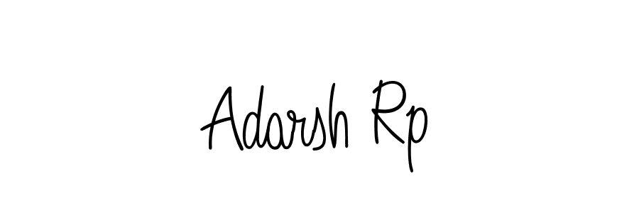 Use a signature maker to create a handwritten signature online. With this signature software, you can design (Angelique-Rose-font-FFP) your own signature for name Adarsh Rp. Adarsh Rp signature style 5 images and pictures png