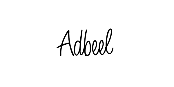 The best way (Angelique-Rose-font-FFP) to make a short signature is to pick only two or three words in your name. The name Adbeel include a total of six letters. For converting this name. Adbeel signature style 5 images and pictures png