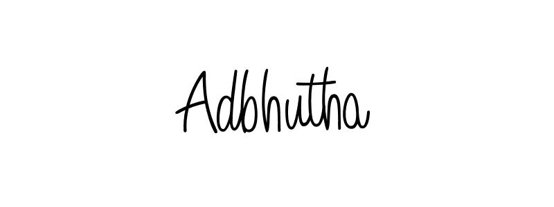 You should practise on your own different ways (Angelique-Rose-font-FFP) to write your name (Adbhutha) in signature. don't let someone else do it for you. Adbhutha signature style 5 images and pictures png