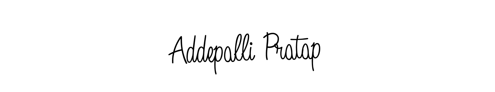 Create a beautiful signature design for name Addepalli Pratap. With this signature (Angelique-Rose-font-FFP) fonts, you can make a handwritten signature for free. Addepalli Pratap signature style 5 images and pictures png