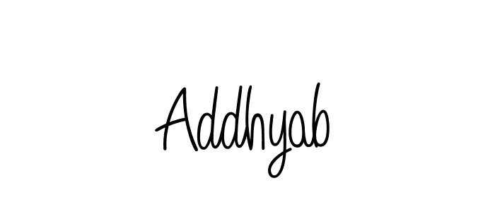 How to Draw Addhyab signature style? Angelique-Rose-font-FFP is a latest design signature styles for name Addhyab. Addhyab signature style 5 images and pictures png
