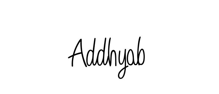 How to Draw Addhyab signature style? Angelique-Rose-font-FFP is a latest design signature styles for name Addhyab. Addhyab signature style 5 images and pictures png