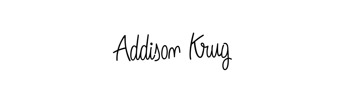 How to make Addison Krug name signature. Use Angelique-Rose-font-FFP style for creating short signs online. This is the latest handwritten sign. Addison Krug signature style 5 images and pictures png