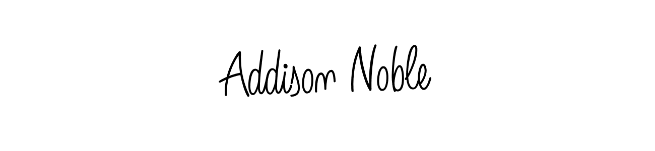 Use a signature maker to create a handwritten signature online. With this signature software, you can design (Angelique-Rose-font-FFP) your own signature for name Addison Noble. Addison Noble signature style 5 images and pictures png