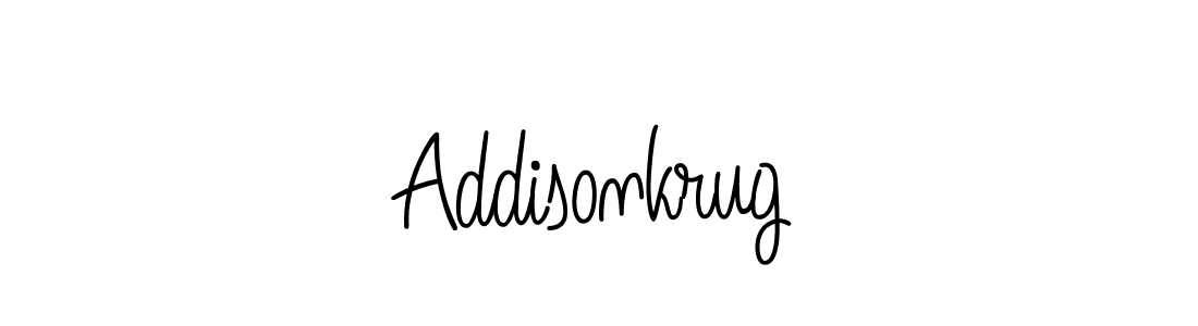 Make a beautiful signature design for name Addisonkrug. With this signature (Angelique-Rose-font-FFP) style, you can create a handwritten signature for free. Addisonkrug signature style 5 images and pictures png