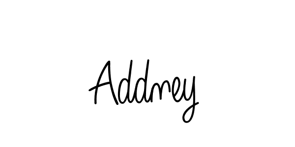 Use a signature maker to create a handwritten signature online. With this signature software, you can design (Angelique-Rose-font-FFP) your own signature for name Addney. Addney signature style 5 images and pictures png