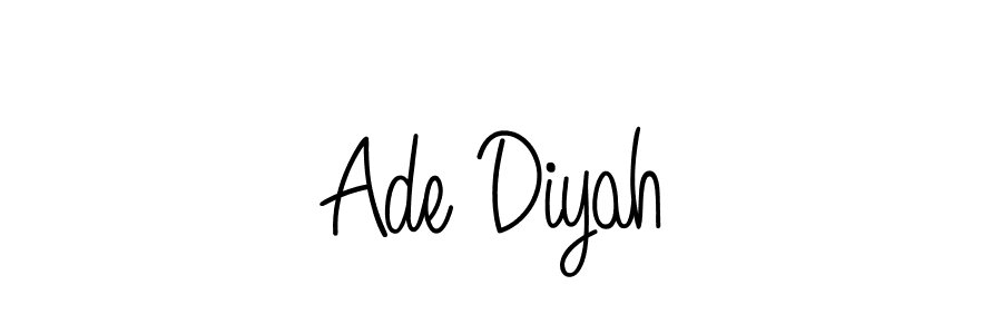 The best way (Angelique-Rose-font-FFP) to make a short signature is to pick only two or three words in your name. The name Ade Diyah include a total of six letters. For converting this name. Ade Diyah signature style 5 images and pictures png