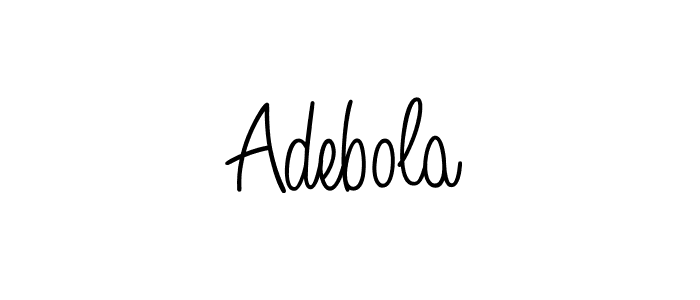 Use a signature maker to create a handwritten signature online. With this signature software, you can design (Angelique-Rose-font-FFP) your own signature for name Adebola. Adebola signature style 5 images and pictures png