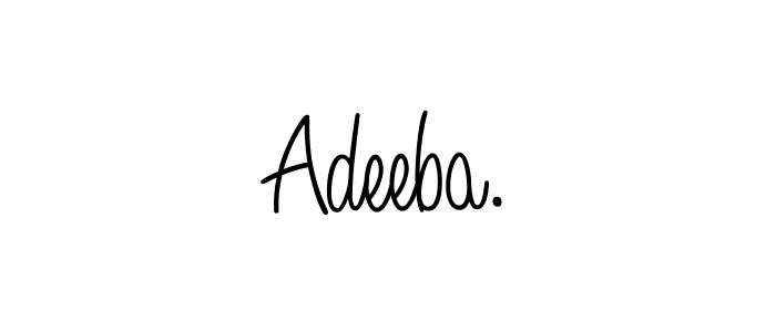 Design your own signature with our free online signature maker. With this signature software, you can create a handwritten (Angelique-Rose-font-FFP) signature for name Adeeba.. Adeeba. signature style 5 images and pictures png