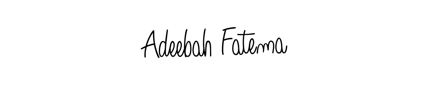 The best way (Angelique-Rose-font-FFP) to make a short signature is to pick only two or three words in your name. The name Adeebah Fatema include a total of six letters. For converting this name. Adeebah Fatema signature style 5 images and pictures png