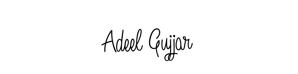 Use a signature maker to create a handwritten signature online. With this signature software, you can design (Angelique-Rose-font-FFP) your own signature for name Adeel Gujjar. Adeel Gujjar signature style 5 images and pictures png