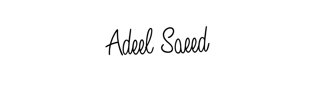 You should practise on your own different ways (Angelique-Rose-font-FFP) to write your name (Adeel Saeed) in signature. don't let someone else do it for you. Adeel Saeed signature style 5 images and pictures png