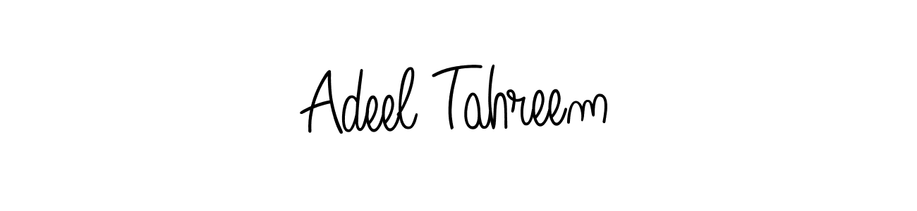 The best way (Angelique-Rose-font-FFP) to make a short signature is to pick only two or three words in your name. The name Adeel Tahreem include a total of six letters. For converting this name. Adeel Tahreem signature style 5 images and pictures png