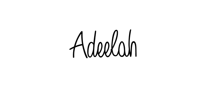 How to make Adeelah name signature. Use Angelique-Rose-font-FFP style for creating short signs online. This is the latest handwritten sign. Adeelah signature style 5 images and pictures png