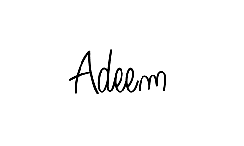 Use a signature maker to create a handwritten signature online. With this signature software, you can design (Angelique-Rose-font-FFP) your own signature for name Adeem. Adeem signature style 5 images and pictures png
