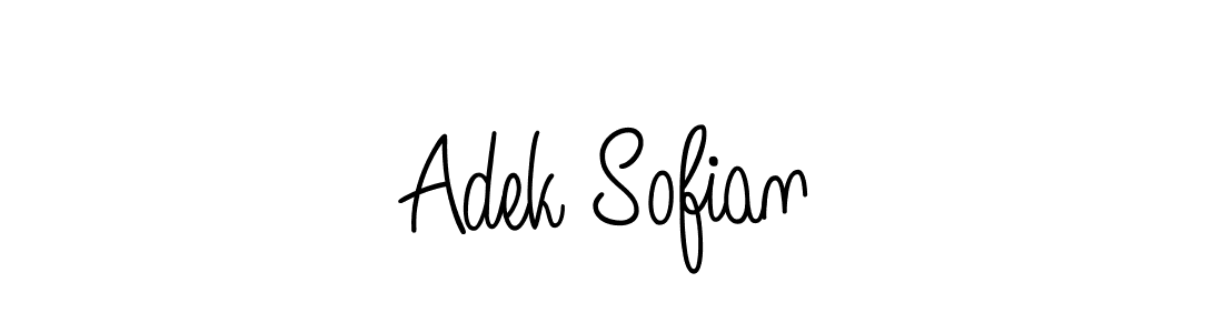 You should practise on your own different ways (Angelique-Rose-font-FFP) to write your name (Adek Sofian) in signature. don't let someone else do it for you. Adek Sofian signature style 5 images and pictures png