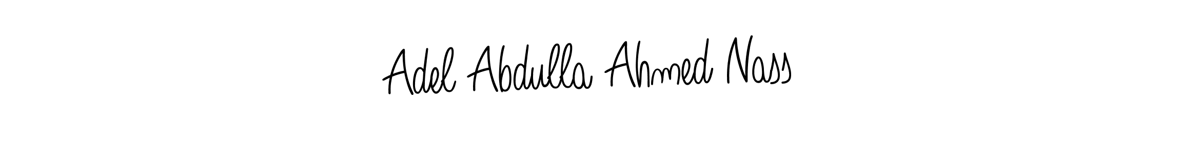 Use a signature maker to create a handwritten signature online. With this signature software, you can design (Angelique-Rose-font-FFP) your own signature for name Adel Abdulla Ahmed Nass. Adel Abdulla Ahmed Nass signature style 5 images and pictures png