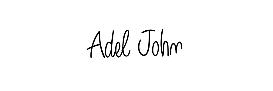 Use a signature maker to create a handwritten signature online. With this signature software, you can design (Angelique-Rose-font-FFP) your own signature for name Adel John. Adel John signature style 5 images and pictures png