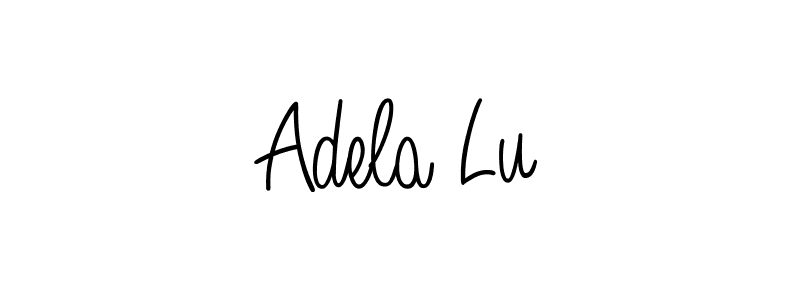 You should practise on your own different ways (Angelique-Rose-font-FFP) to write your name (Adela Lu) in signature. don't let someone else do it for you. Adela Lu signature style 5 images and pictures png