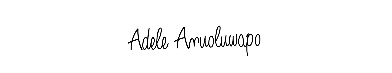 How to make Adele Anuoluwapo name signature. Use Angelique-Rose-font-FFP style for creating short signs online. This is the latest handwritten sign. Adele Anuoluwapo signature style 5 images and pictures png