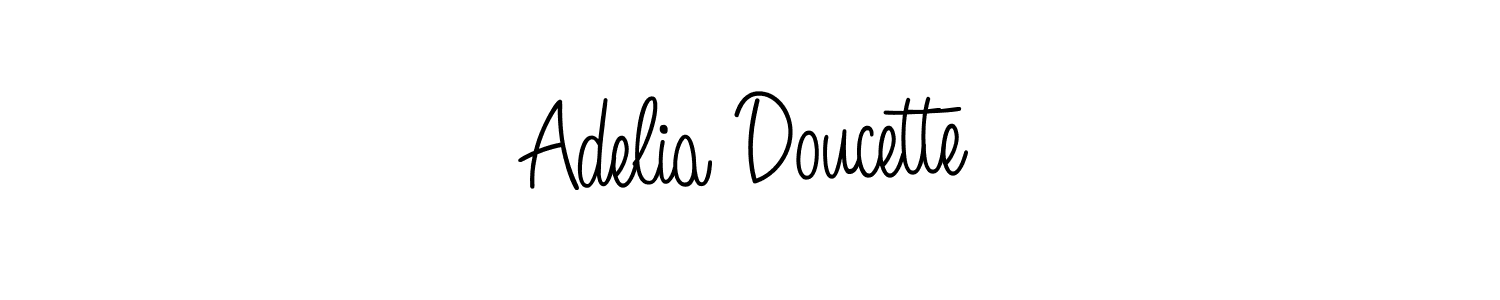 Adelia Doucette stylish signature style. Best Handwritten Sign (Angelique-Rose-font-FFP) for my name. Handwritten Signature Collection Ideas for my name Adelia Doucette. Adelia Doucette signature style 5 images and pictures png