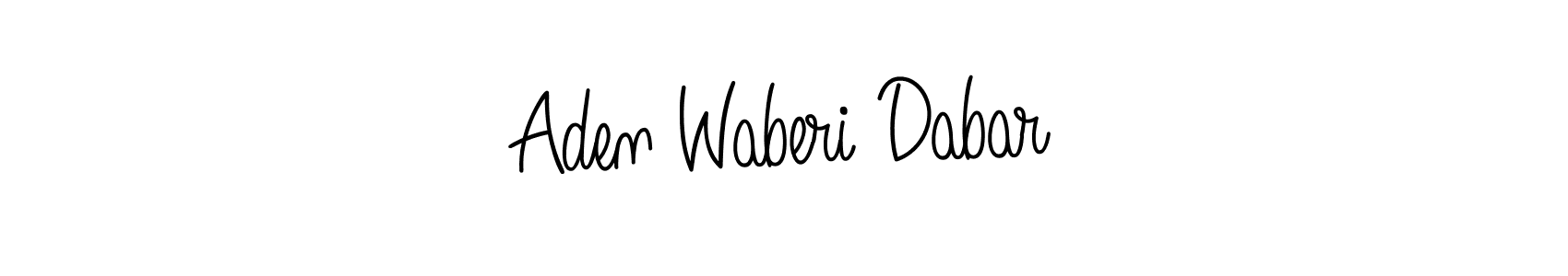 Also we have Aden Waberi Dabar name is the best signature style. Create professional handwritten signature collection using Angelique-Rose-font-FFP autograph style. Aden Waberi Dabar signature style 5 images and pictures png