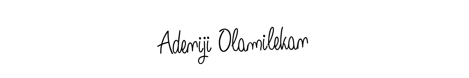 The best way (Angelique-Rose-font-FFP) to make a short signature is to pick only two or three words in your name. The name Adeniji Olamilekan include a total of six letters. For converting this name. Adeniji Olamilekan signature style 5 images and pictures png