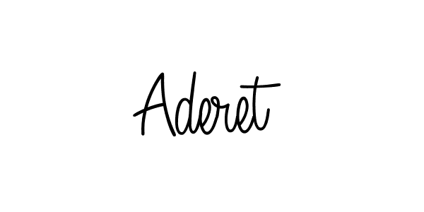 You should practise on your own different ways (Angelique-Rose-font-FFP) to write your name (Aderet) in signature. don't let someone else do it for you. Aderet signature style 5 images and pictures png