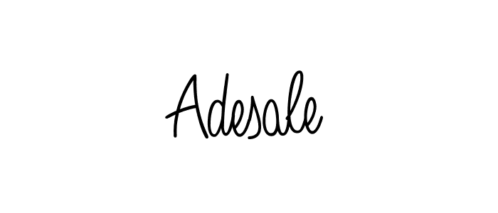 How to make Adesale name signature. Use Angelique-Rose-font-FFP style for creating short signs online. This is the latest handwritten sign. Adesale signature style 5 images and pictures png