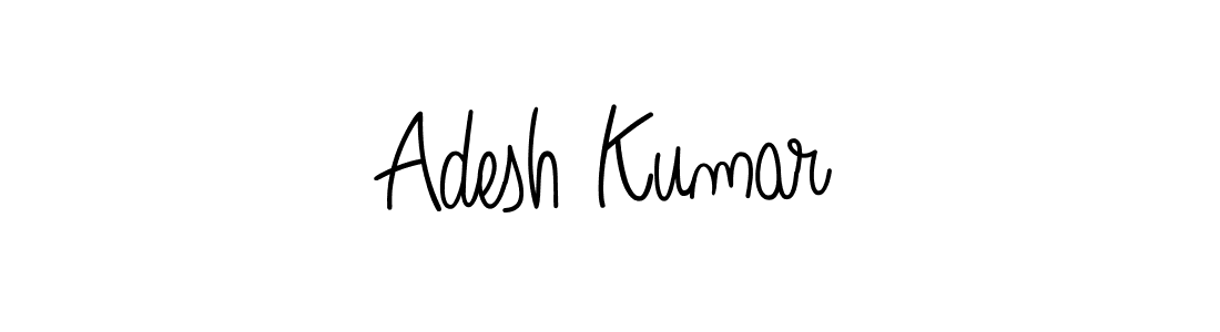 Make a beautiful signature design for name Adesh Kumar. With this signature (Angelique-Rose-font-FFP) style, you can create a handwritten signature for free. Adesh Kumar signature style 5 images and pictures png