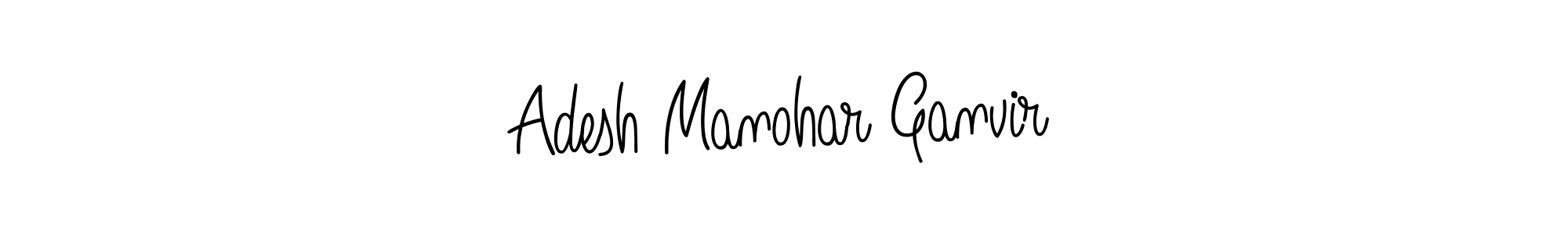 Use a signature maker to create a handwritten signature online. With this signature software, you can design (Angelique-Rose-font-FFP) your own signature for name Adesh Manohar Ganvir. Adesh Manohar Ganvir signature style 5 images and pictures png