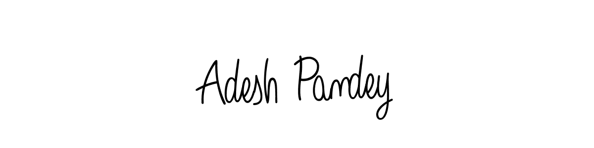 How to make Adesh Pandey name signature. Use Angelique-Rose-font-FFP style for creating short signs online. This is the latest handwritten sign. Adesh Pandey signature style 5 images and pictures png