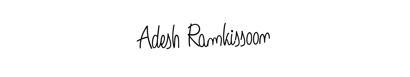 Use a signature maker to create a handwritten signature online. With this signature software, you can design (Angelique-Rose-font-FFP) your own signature for name Adesh Ramkissoon. Adesh Ramkissoon signature style 5 images and pictures png