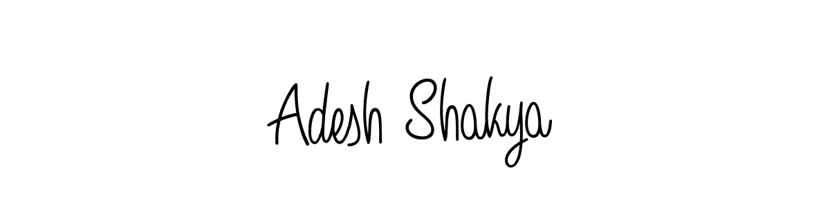You should practise on your own different ways (Angelique-Rose-font-FFP) to write your name (Adesh Shakya) in signature. don't let someone else do it for you. Adesh Shakya signature style 5 images and pictures png