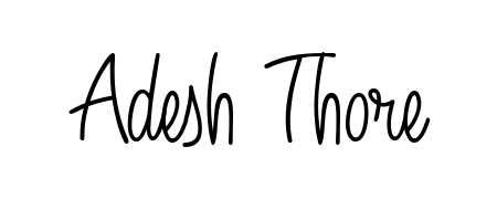 Create an unforgettable impression when signing with Adesh Thore name styled in Angelique-Rose-font-FFP typography. 100% free online generator. Adesh Thore signature style 5 images and pictures png