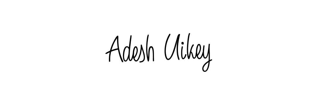 You should practise on your own different ways (Angelique-Rose-font-FFP) to write your name (Adesh Uikey) in signature. don't let someone else do it for you. Adesh Uikey signature style 5 images and pictures png