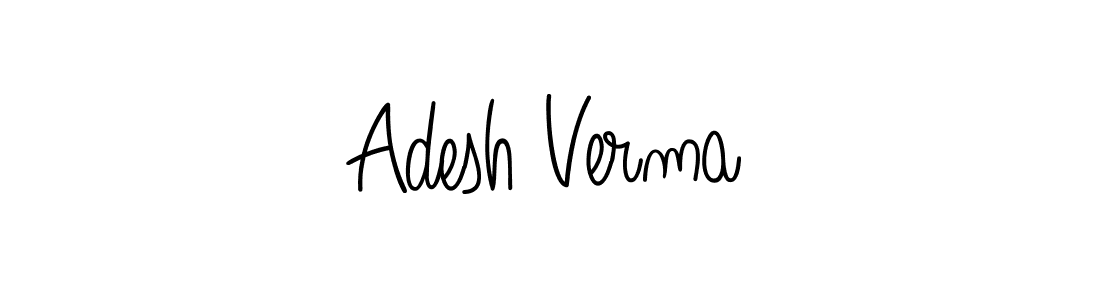 Design your own signature with our free online signature maker. With this signature software, you can create a handwritten (Angelique-Rose-font-FFP) signature for name Adesh Verma. Adesh Verma signature style 5 images and pictures png