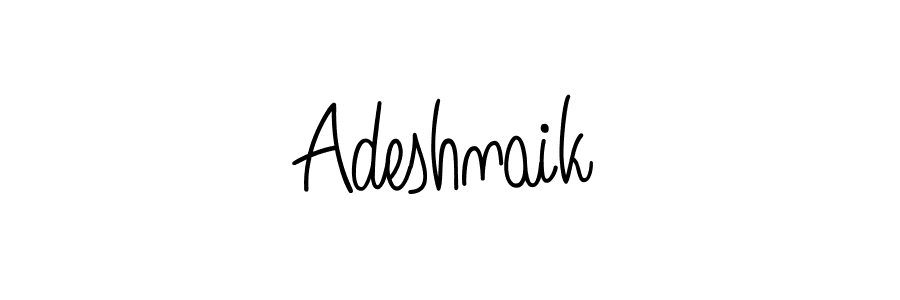 How to make Adeshnaik name signature. Use Angelique-Rose-font-FFP style for creating short signs online. This is the latest handwritten sign. Adeshnaik signature style 5 images and pictures png