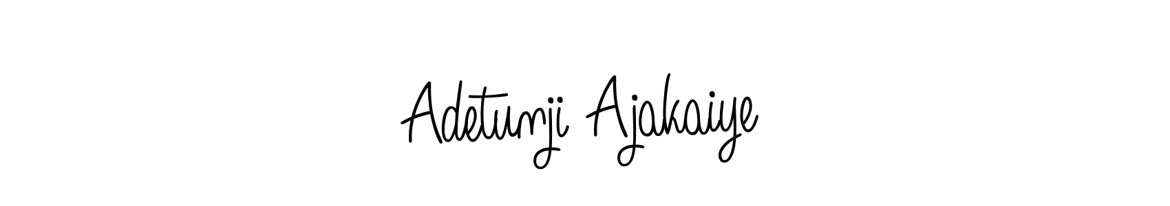 Adetunji Ajakaiye stylish signature style. Best Handwritten Sign (Angelique-Rose-font-FFP) for my name. Handwritten Signature Collection Ideas for my name Adetunji Ajakaiye. Adetunji Ajakaiye signature style 5 images and pictures png