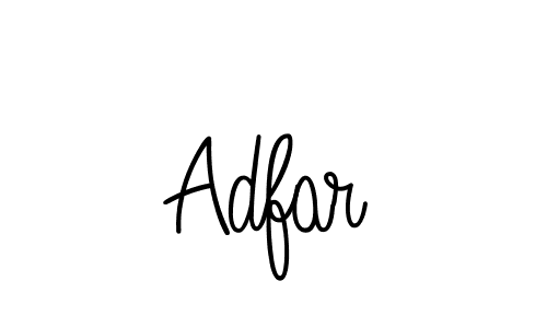 How to make Adfar name signature. Use Angelique-Rose-font-FFP style for creating short signs online. This is the latest handwritten sign. Adfar signature style 5 images and pictures png