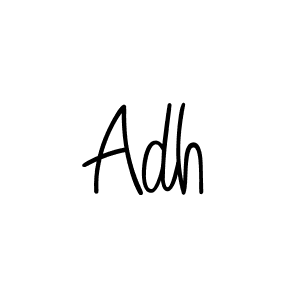 Use a signature maker to create a handwritten signature online. With this signature software, you can design (Angelique-Rose-font-FFP) your own signature for name Adh. Adh signature style 5 images and pictures png