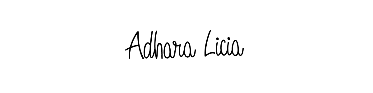 Use a signature maker to create a handwritten signature online. With this signature software, you can design (Angelique-Rose-font-FFP) your own signature for name Adhara Licia. Adhara Licia signature style 5 images and pictures png