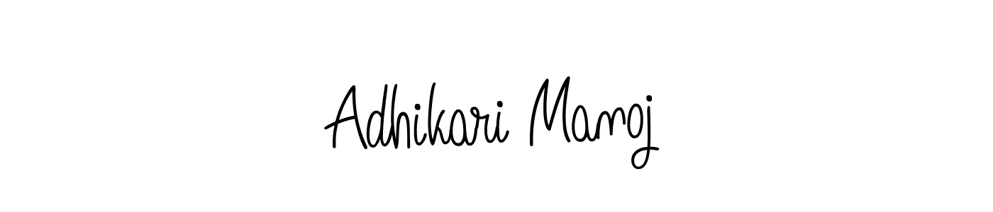 Adhikari Manoj stylish signature style. Best Handwritten Sign (Angelique-Rose-font-FFP) for my name. Handwritten Signature Collection Ideas for my name Adhikari Manoj. Adhikari Manoj signature style 5 images and pictures png