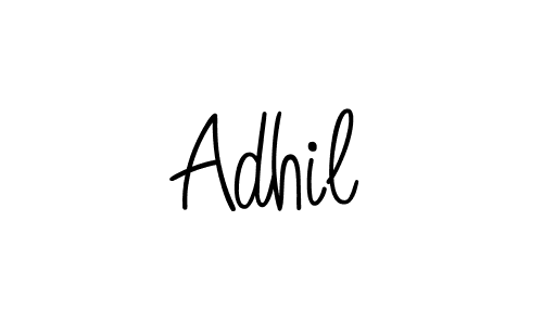 Design your own signature with our free online signature maker. With this signature software, you can create a handwritten (Angelique-Rose-font-FFP) signature for name Adhil. Adhil signature style 5 images and pictures png