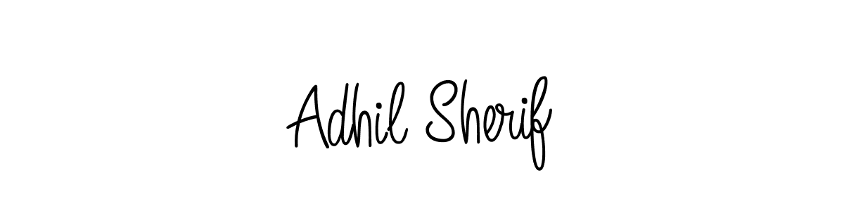 You should practise on your own different ways (Angelique-Rose-font-FFP) to write your name (Adhil Sherif) in signature. don't let someone else do it for you. Adhil Sherif signature style 5 images and pictures png